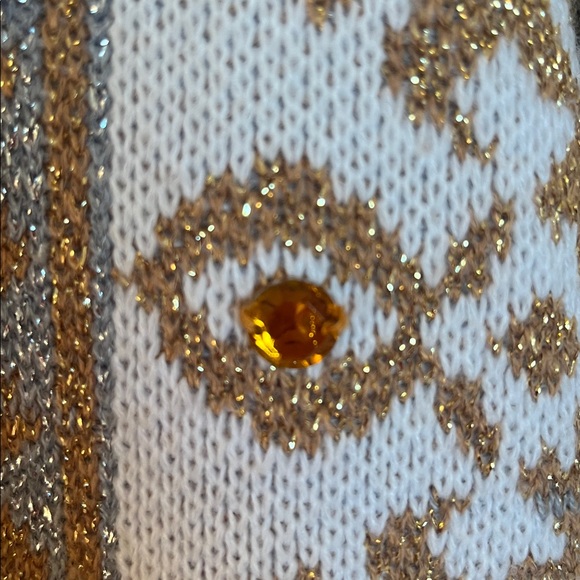 Alexa Grace Vintage Metallic Jeweled Sweater - Picture 5 of 8